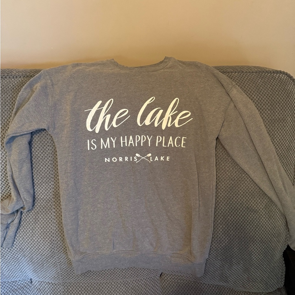 Gray 'The Lake is My Happy Place' Sweatshirt